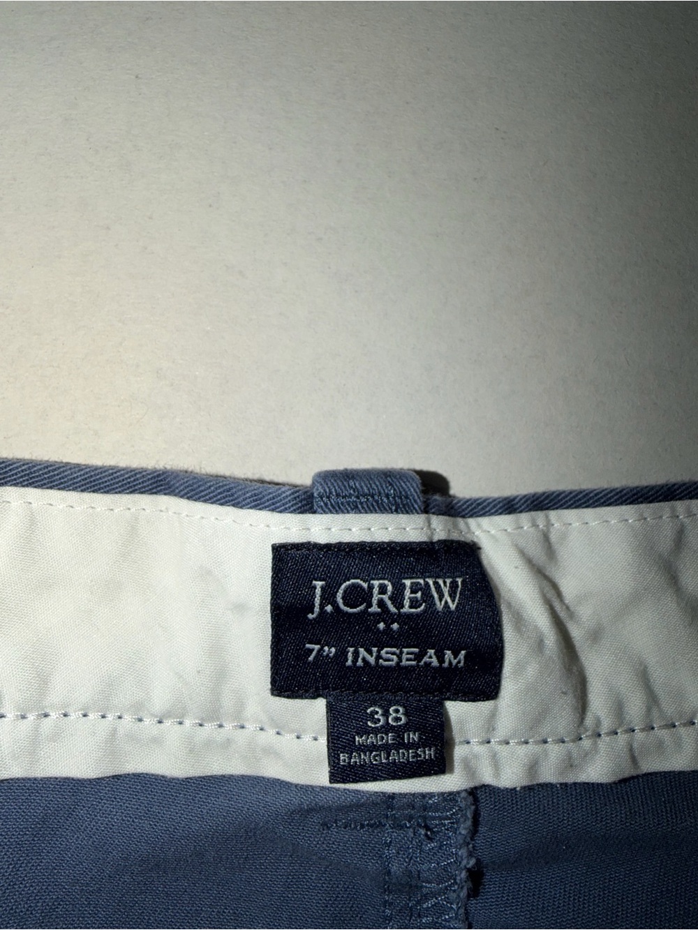 Mens J. Crew Navy Chino Shorts 7” Inseam Size 38 - Picture 3 of 6